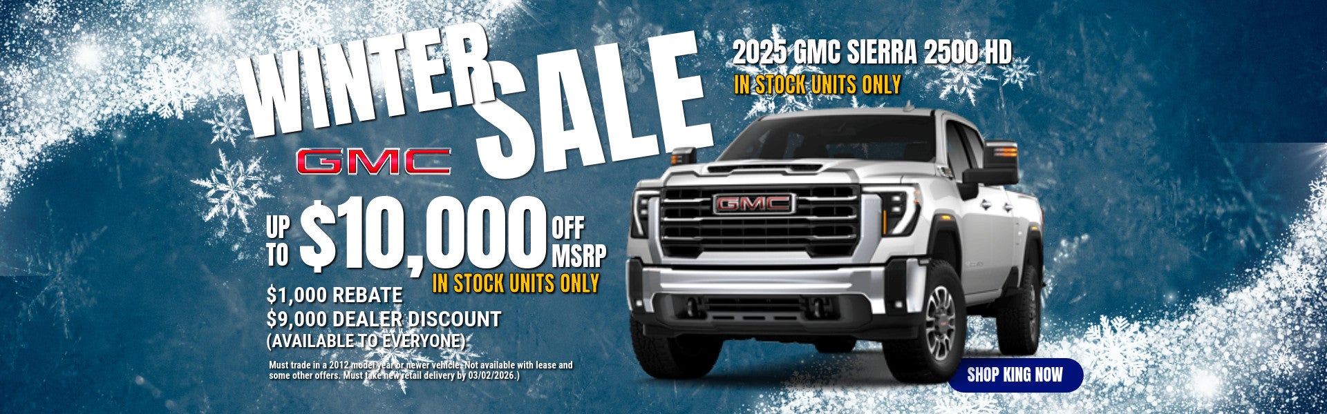 2025 GMC sierra 2500 Banner Feb. 2025
