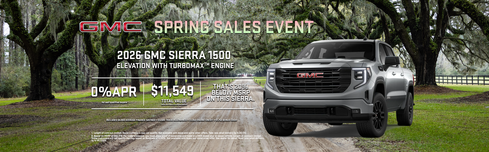 Spring Event 2026 GMC Sierra 1500